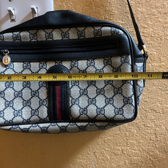 Gucci Ophidia vintage Monogram blue and beige leather bag. Luxury vintage Gucci - Picture 9 of 16
